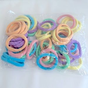 50 pieces pastel pony tail